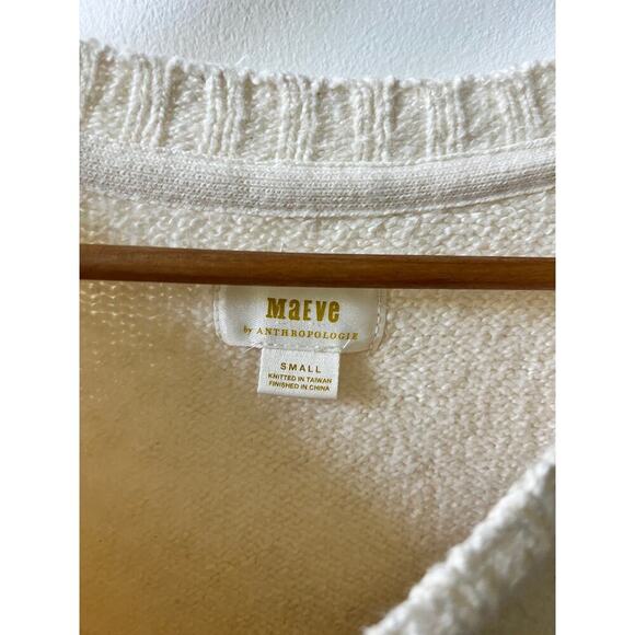 Maeve by Anthropologie cream sweater women's size small - Picture 3 of 4